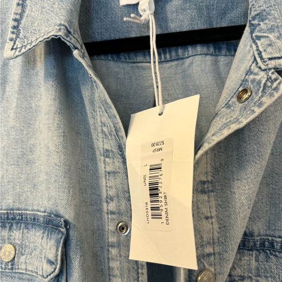 Frame Jean shirt with snap buttons NWT size Large men’s. - Picture 6 of 6